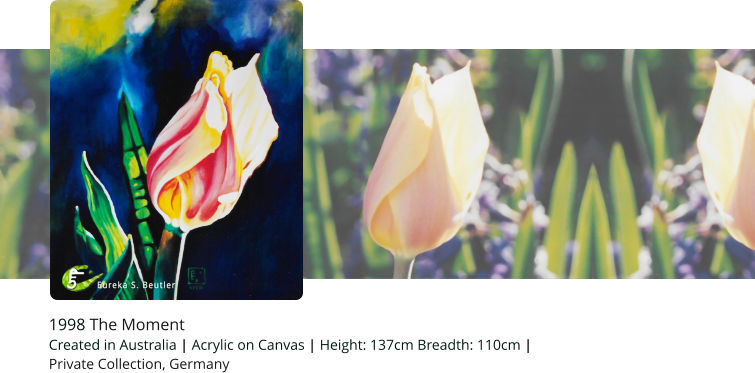 1998 The Moment Created in Australia | Acrylic on Canvas | Height: 137cm Breadth: 110cm |   Private Collection, Germany