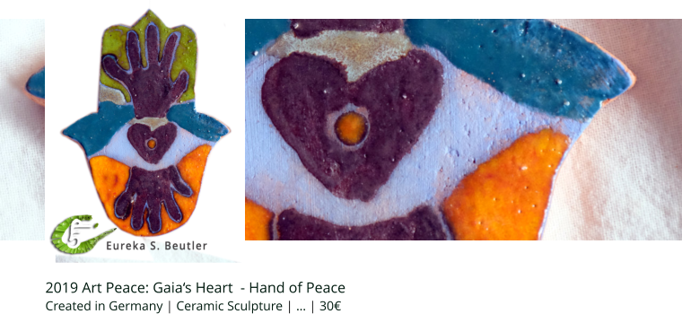 2019 Art Peace: Gaia‘s Heart  - Hand of Peace Created in Germany | Ceramic Sculpture | … | 30€