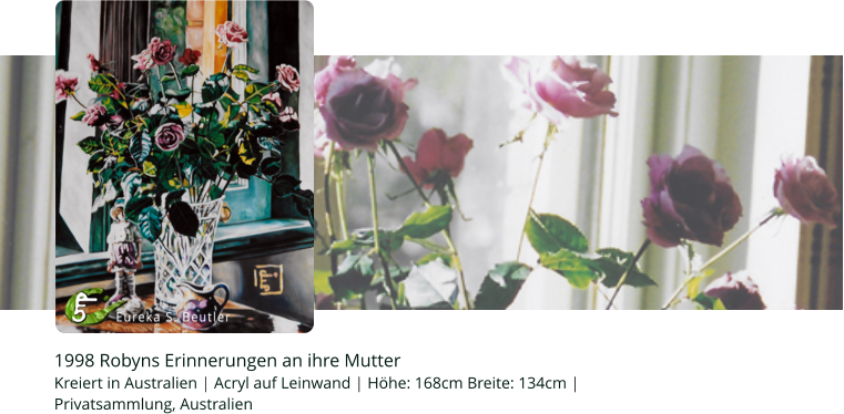 Datenschutz 1998 Robyns Erinnerungen an ihre Mutter Kreiert in Australien | Acryl auf Leinwand | Höhe: 168cm Breite: 134cm | Privatsammlung, Australien