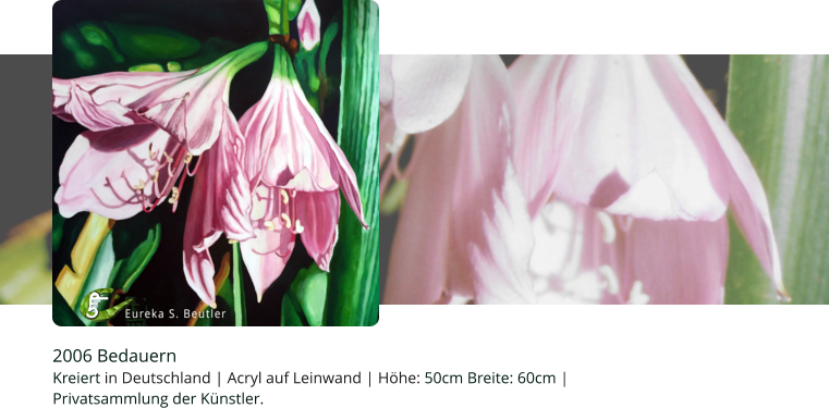 Datenschutz 2006 Bedauern Kreiert in Deutschland | Acryl auf Leinwand | Höhe: 50cm Breite: 60cm | Privatsammlung der Künstler.