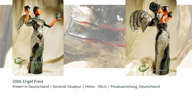 2006 Engel Freia Kreiert in Deutschland | Keramik-Skulptur | Höhe:   50cm | Privatsammlung, Deutschland