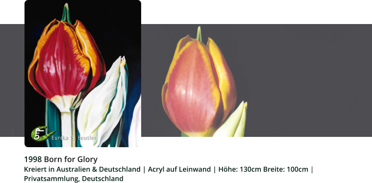 1998 Born for Glory  Kreiert in Australien & Deutschland | Acryl auf Leinwand | Höhe: 130cm Breite: 100cm |  Privatsammlung, Deutschland